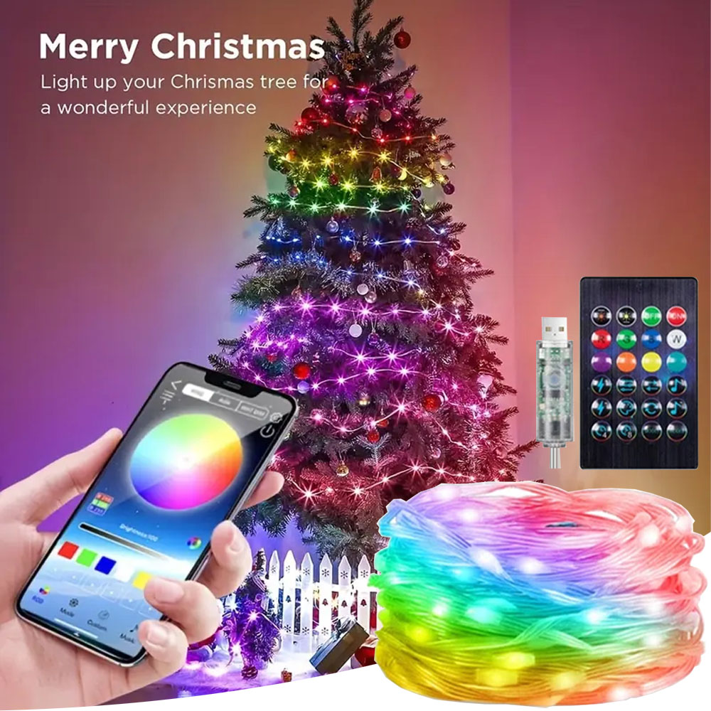 Smart Garden Festoon Lights - ไฟสาย RGBIC อัจฉริยะ ใช้พลังงานจาก USB ควบคุมผ่านบลูทูธ
