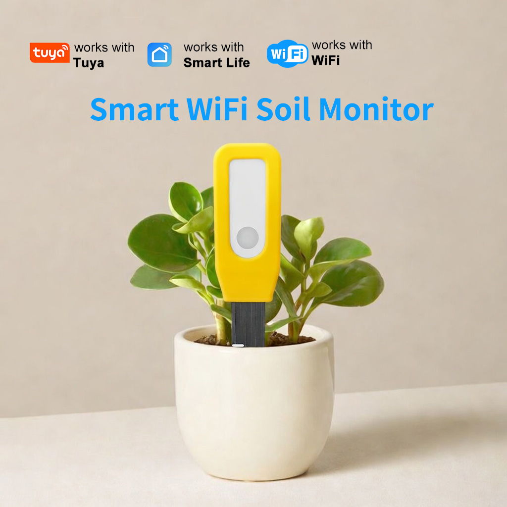 Smart Garden Products - เครื่องตรวจสอบดินผ่าน WiFi Tuya Smart เซ็นเซอร์วัดอุณหภูมิและความชื้น Smart