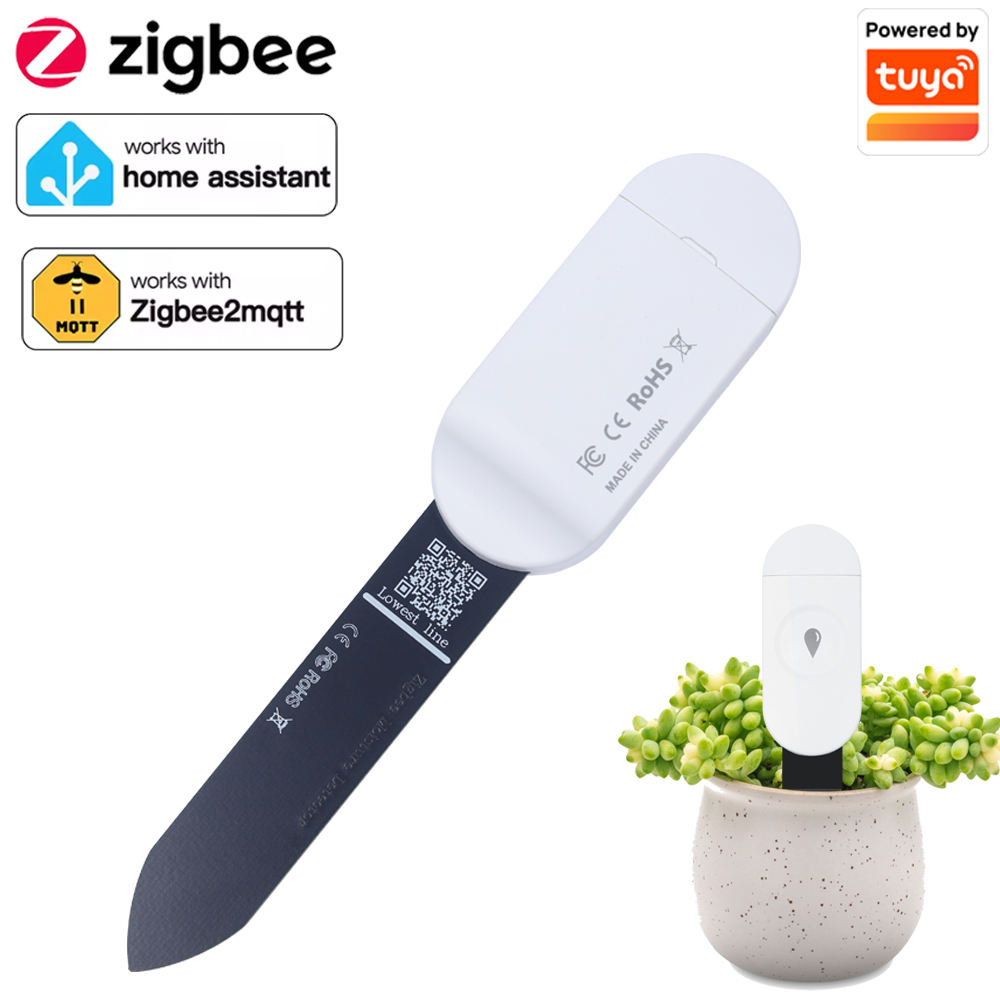 Smart Garden Products - ทูยา ซิกบีอุณหภูมิความชื้นเครื่องตรวจจับความชื้นสมาร์ทเครื่องทดสอบดินเซ็นเซอร์ความชื้นแอพโทรศัพท์จอภาพแบบเรียลไทม์สำหรับบ้านสวน