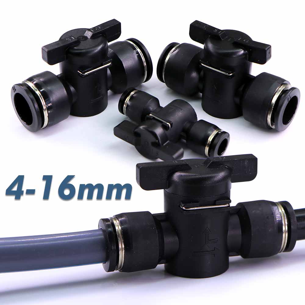 Smart Garden Hose Valve - 4-16 มม.วาล์วอะแดปเตอร์ท่อล็อค Quick INSERT Release Connector