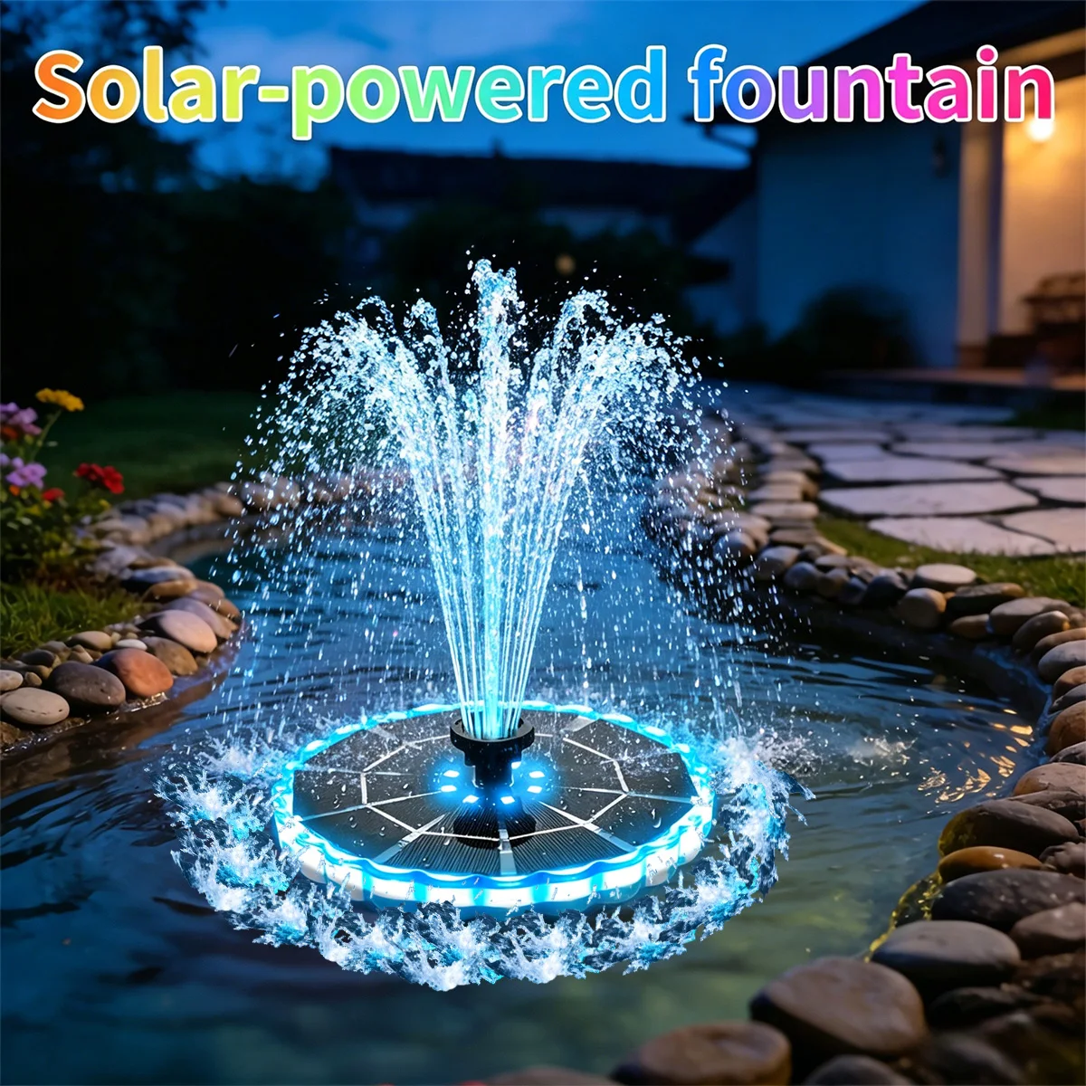 Smart Garden Solar - น้ำพุพลังงานแสงอาทิตย์ 3.5W สำหรับสวน บ่อน้ำในร่ม ชุดปั๊มน้ำพุพลังงานแสงอาทิตย์ พร้อมหัวฉีด