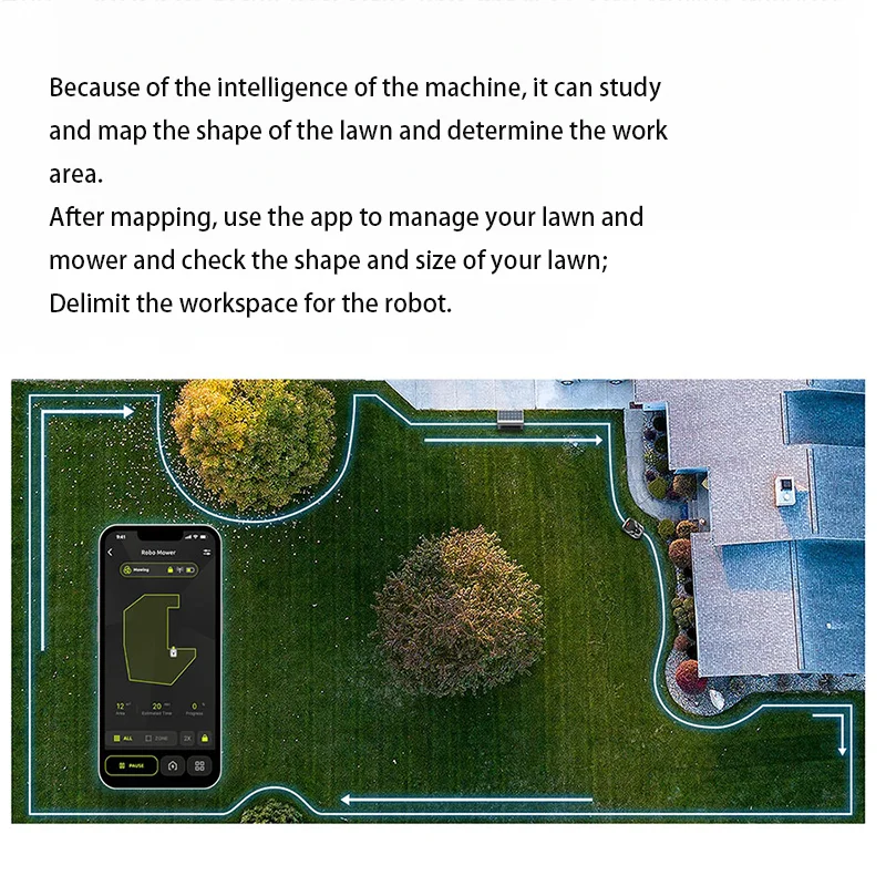 เครื่องตัดหญ้าอัตโนมัติ NAVI H - Smart Garden Drawing บทวิจารณ์และราคา