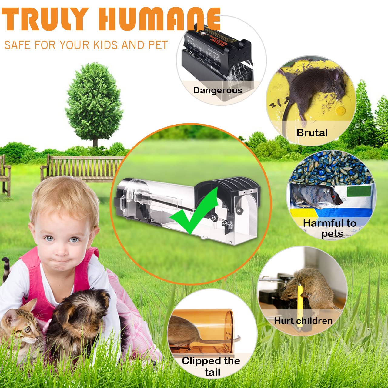 กับดักหนูพลาสติกแบบใช้ซ้ำได้ ป - Smart Garden Products บทวิจารณ์และราคา