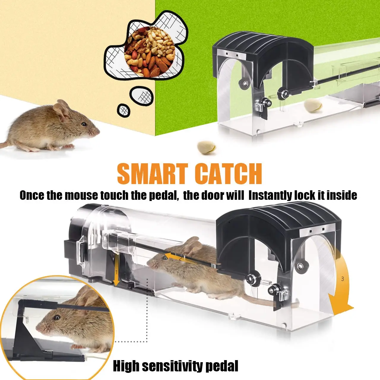 กับดักหนูพลาสติกแบบใช้ซ้ำได้ ป - Smart Garden Products บทวิจารณ์และราคา