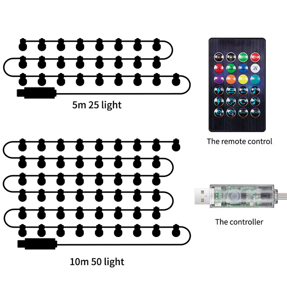 ไฟ LED อัจฉริยะ สายไฟยาว 5 เมต - Smart Garden Festoon Lights บทวิจารณ์และราคา