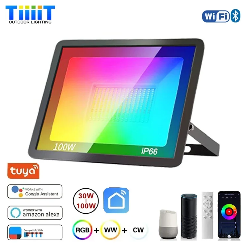 RGB TUYA ฟลัดไลท์สมาร์ท APP คว - Smart Garden Drawing บทวิจารณ์และราคา