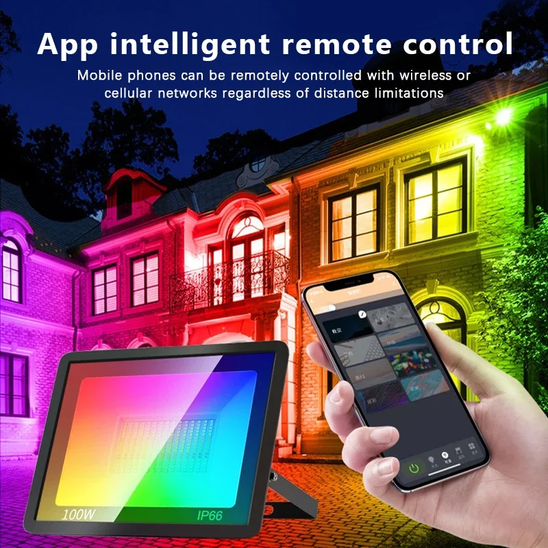 RGB TUYA ฟลัดไลท์สมาร์ท APP คว - Smart Garden Drawing บทวิจารณ์และราคา