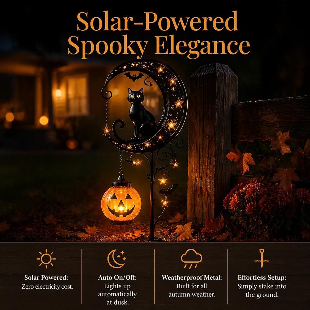 ไฟประดับสวนรูปแมวดำและฟักทองสำ - Smart Garden Solar บทวิจารณ์และราคา
