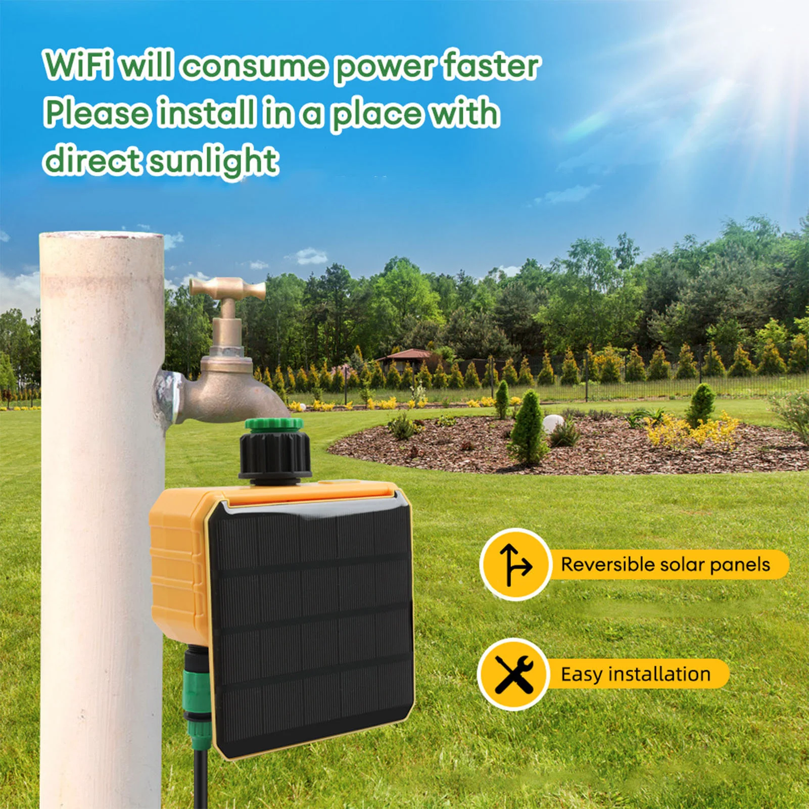 ตัวตั้งเวลาควบคุมการรดน้ำอัจฉร - Smart Garden Solar บทวิจารณ์และราคา