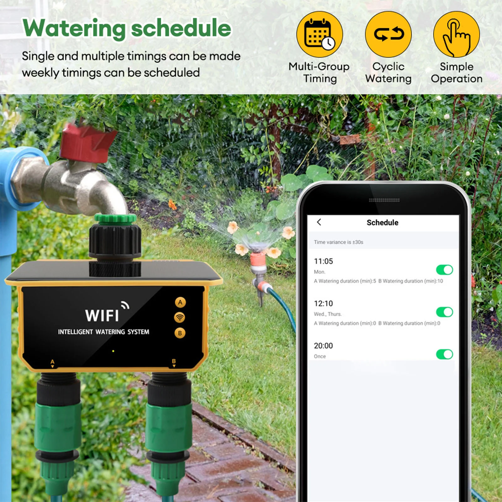 ตัวตั้งเวลาควบคุมการรดน้ำอัจฉร - Smart Garden Solar บทวิจารณ์และราคา
